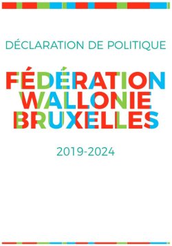 Nouveaux accords gouvernementaux de la Région wallonne et de la Fédération Wallonie-Bruxelles