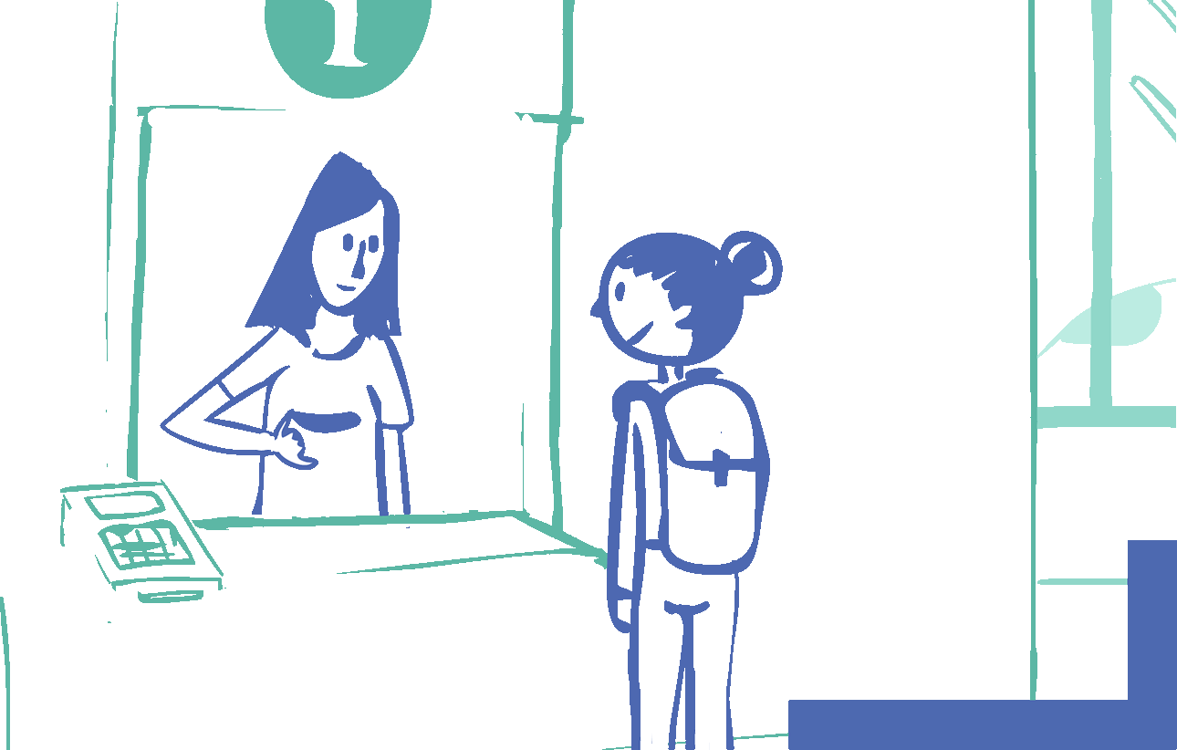 Illustration femme qui demande une information