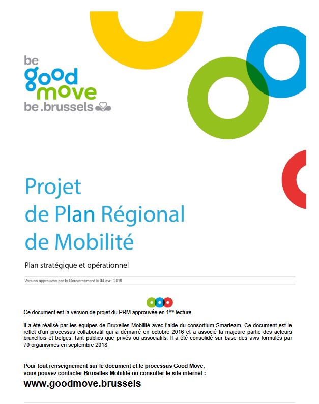 couverture projet de plan régional de mobilité