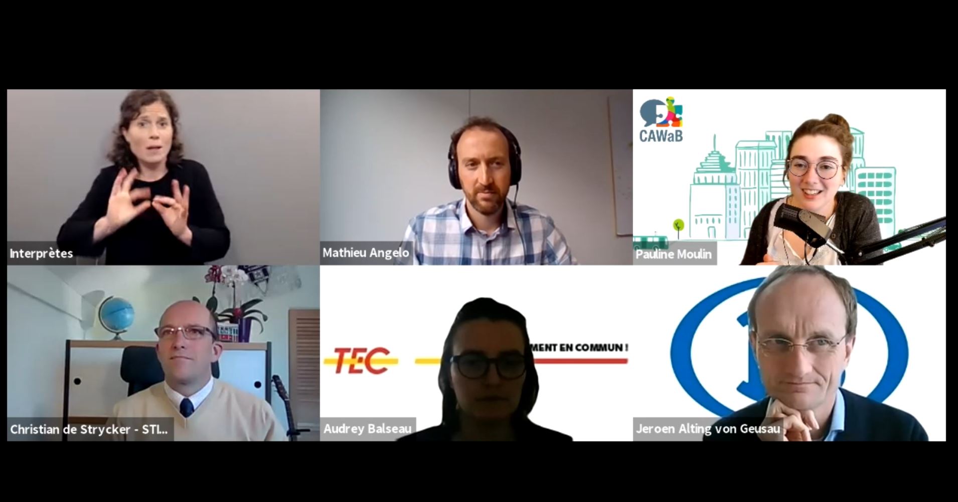 capture d'écran des intervenants de la vidéo